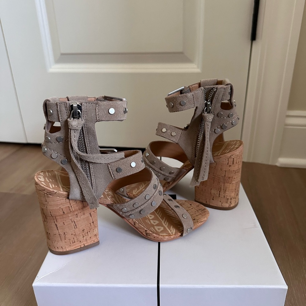 Dolce Vita Tan Sandals with Cork Heel